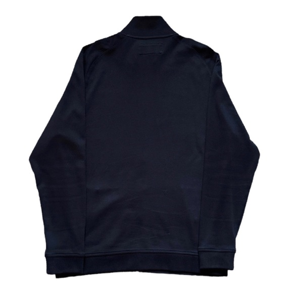 TED BAKER LONDON FULL ZIP MEN’S COTTON BOMBER STYLE KNITWEAR JACKET NAVY GRAY - Picture 9 of 12